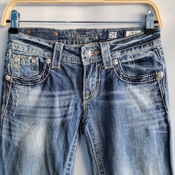 Miss Me Denim Cuffed Capri Jeans Women's 25 - Picture 5 of 8
